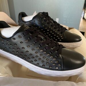 Jimmy Choo Shoes Black Nappa Low-Top Trainer